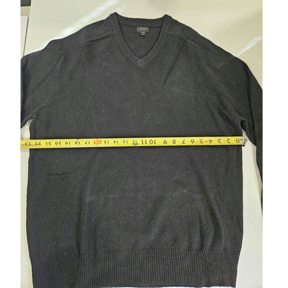 J Crew V Neck Sweater Men's Size XL Tall Navy 100% Lambs Wool Long Sleeve - Picture 5 of 6